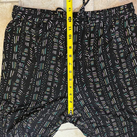 BCBG Generation Women’s Black 80s 90s Y2K Geometric Abstract Pull On Pants Sz S - Picture 7 of 8